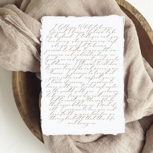 Our Vows Template, One Year Anniversary Gift, First Year Paper, Printable Wall Art Keepsake, Instant Download, Editable, Valentine&#39;s Day