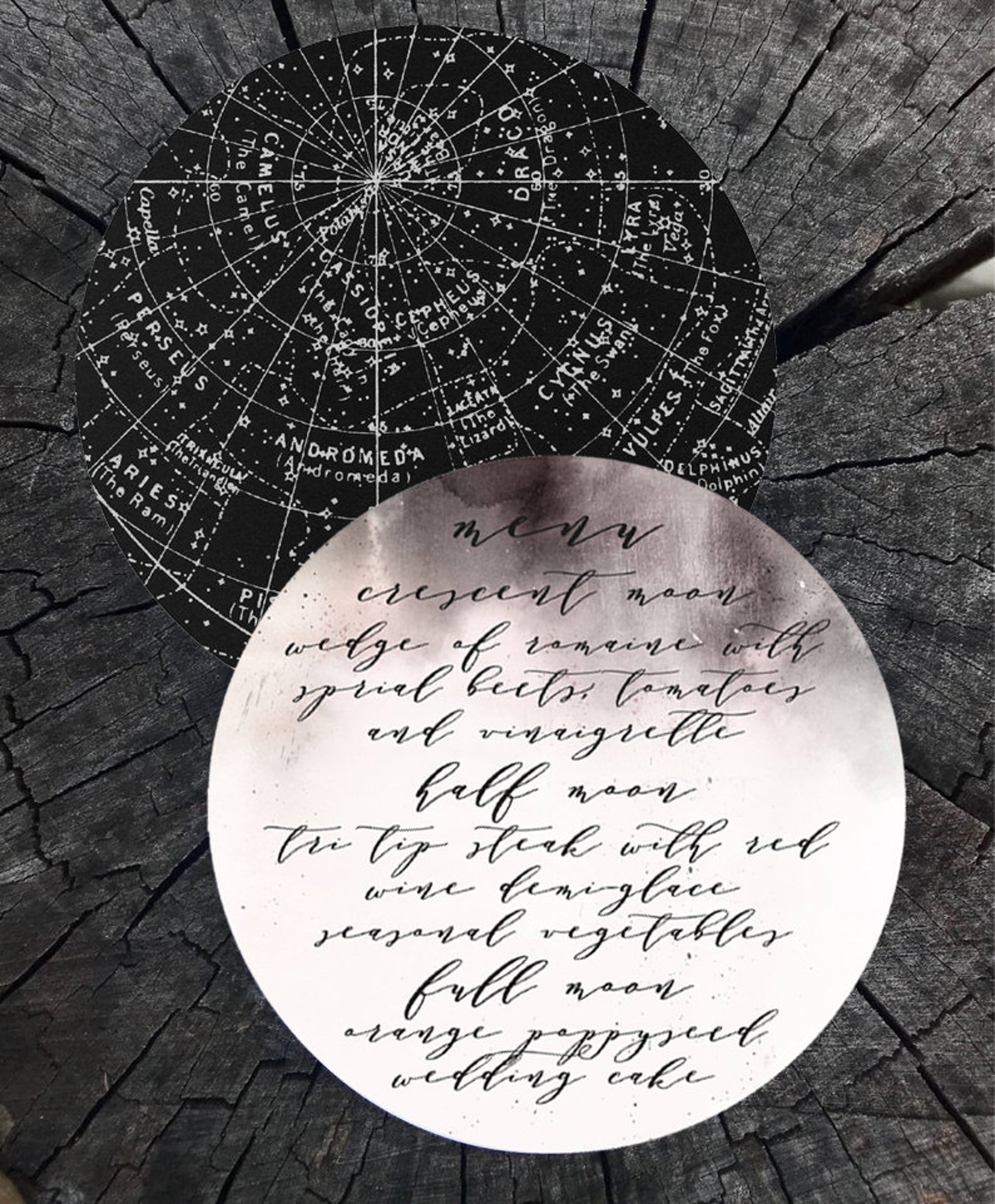 Celestial Menu Template, Galaxy Menu, Constellation Chart Wedding Menu ...