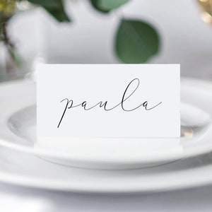 Place card Template Printable Wedding Place Cards Wedding Place Cards, simple elegant Editable template DIY Place cards Instant Download, EL image 9