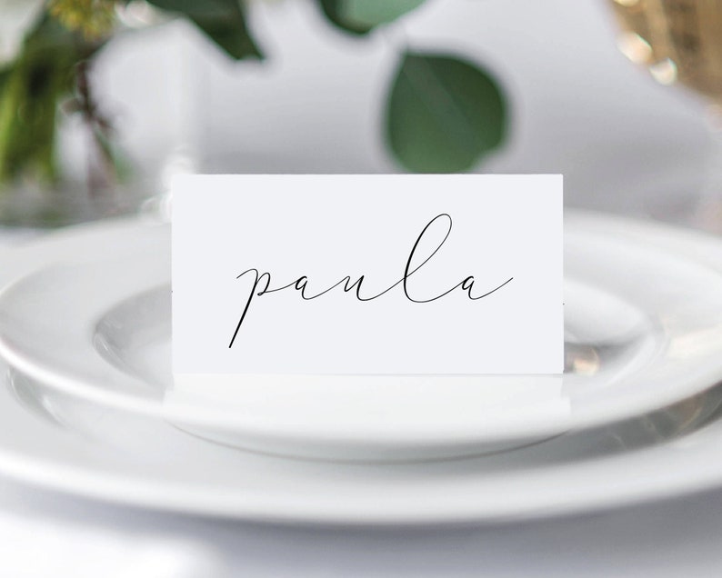 Place card Template Printable Wedding Place Cards Wedding Place Cards, simple elegant Editable template DIY Place cards Instant Download, EL image 9