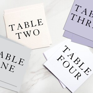 Square Table Number Cards, Table Numbers 1-20, Wedding Table Numbers Printable, Table Numbers Template, Elegant Table Numbers , EM image 7