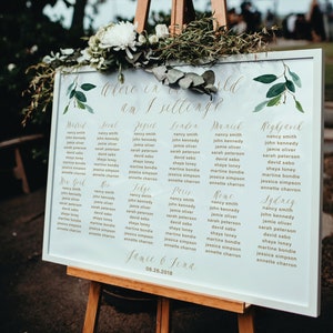 Wedding Where in the World Are You Sitting Travel Theme seating plan Greenery Editable Seating Chart Template Printable Wedding Seating Sign