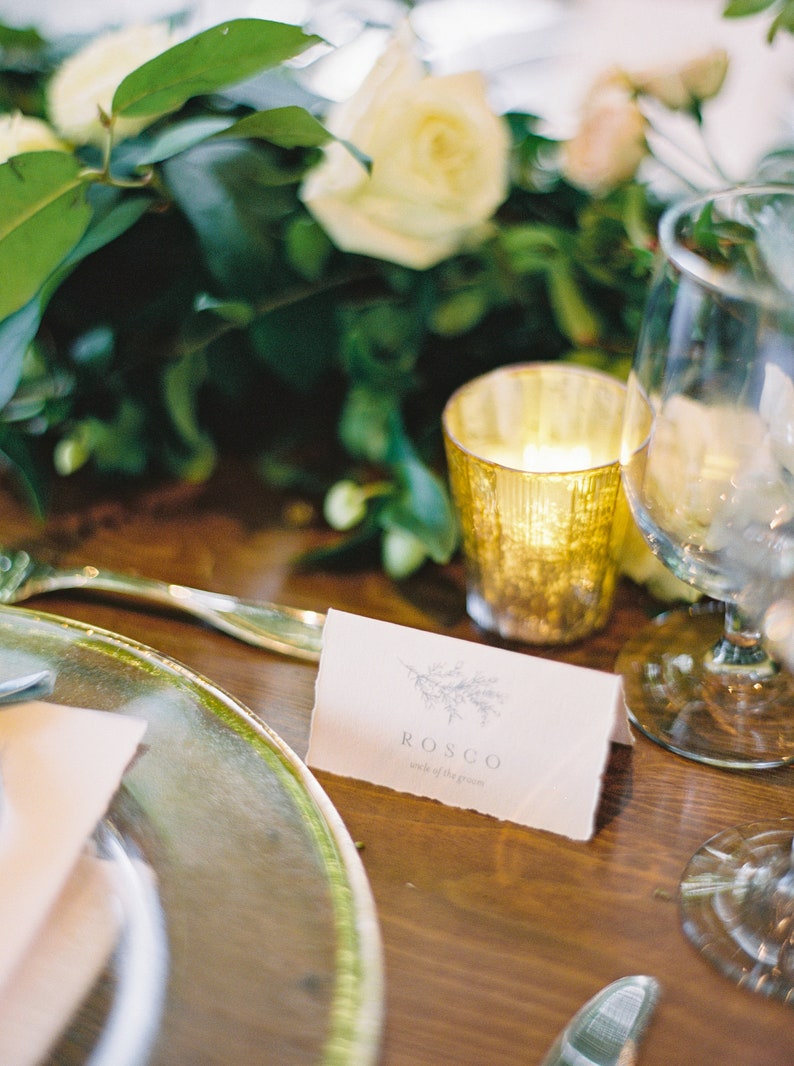 Dusty Blue Place Card Template, with Meal Option, Printable Dusty Blue Wedding Escort Card, INSTANT DOWNLOAD, Editable, Templett, MM image 6