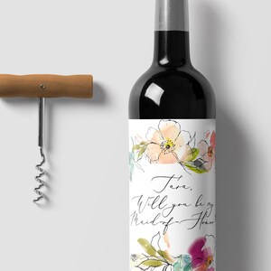 Self-editing Wine Bottle Label Template, Printable Wedding Wine Sticker ...