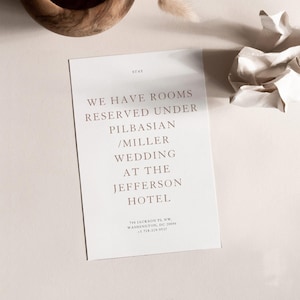 Wedding Details Invitation Template, Printable Wedding Details Card, Editable Information Card, Elegant Details Card, EM