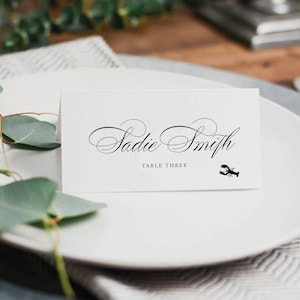 Segnaposto per matrimonio stampabile, modello segnaposto, selezione scelta pasto, biglietto da visita, biglietto da visita, download immediato Templett