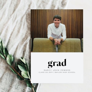 Guy graduation invitation, Graduation invitation boy, Graduation Invitation 2024 Boy, Senior Graduation Template, Graduation Announcement GR image 4