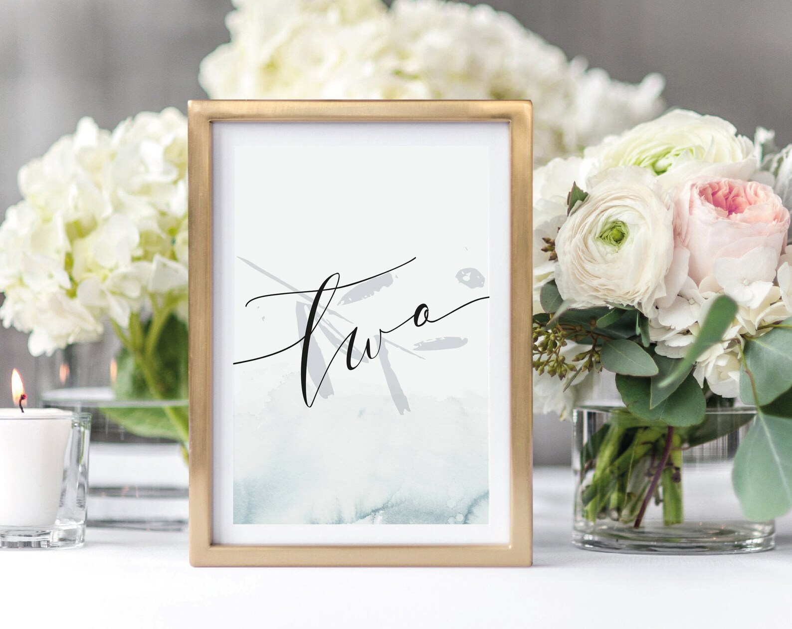 Table Number Signs Printable 4x6 Wedding Table Marker Banquet | Etsy