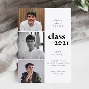 Guy graduation invitation, Graduation invitation boy, Graduation Invitation 2024 Boy, Senior Graduation Template, Graduation Announcement GR image 5