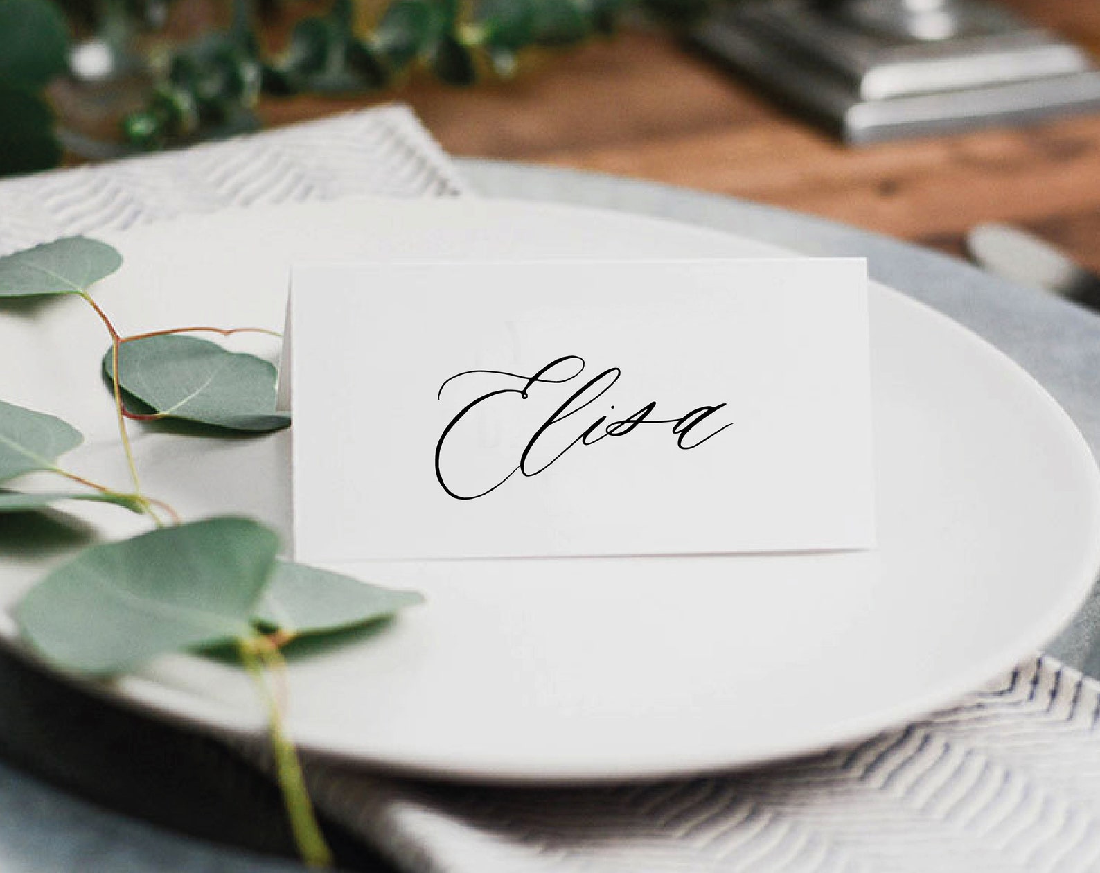 Wedding Name Cards Template, Editable Wedding Place Cards, Calligraphy