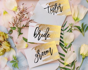 place card template, Wedding place cards, faux GOLD foil, escort cards, name cards, table decor, tented place cards, custom place cards