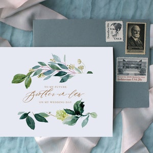 À mon beau-frère sur ma carte de jour de mariage, carte de mariage frère, cartes de mariage, à mon frère merci carte de mariage, note de mariage