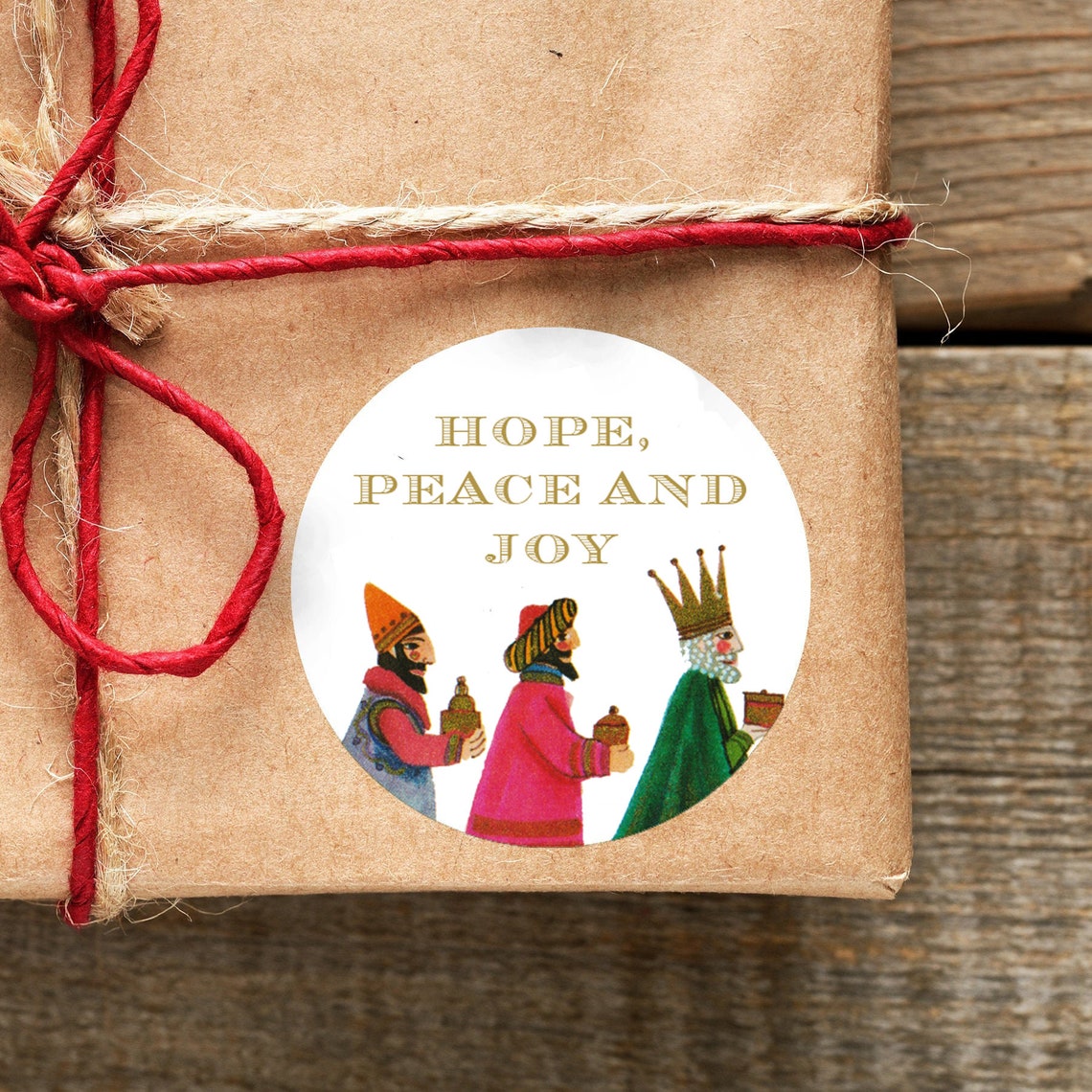 Tres Reyes Magos Christmas Stickers Round Gift Stickers Etsy