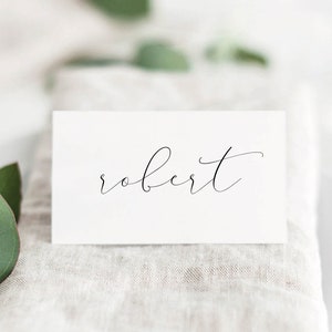 Place card Template Printable Wedding Place Cards Wedding Place Cards, simple elegant Editable template DIY Place cards Instant Download, EL image 3