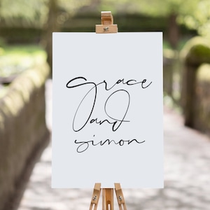 Minimalist Wedding Welcome Sign Template, Modern Wedding Welcome Sign, Printable Welcome Sign Wedding, Instant Download Wedding Signage, EM