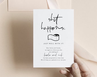 Wedding cancellation cards outlet