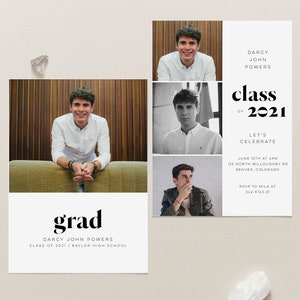 Guy graduation invitation, Graduation invitation boy, Graduation Invitation 2024 Boy, Senior Graduation Template, Graduation Announcement GR image 1