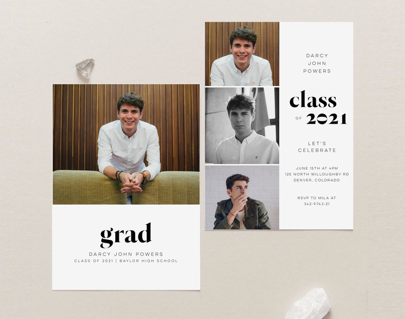 Guy graduation invitation, Graduation invitation boy, Graduation Invitation 2024 Boy, Senior Graduation Template, Graduation Announcement GR image 1