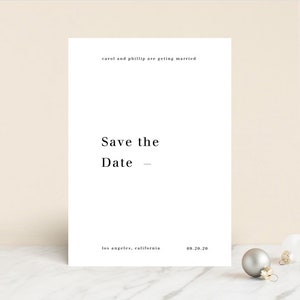 Modern Minimalist Save the Date, Wedding Save the Date, Electronic Save the Date Template, Save the Date, Save the Date Template, SM image 8