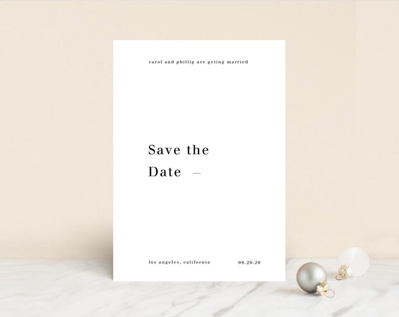 Modern Minimalist Save the Date, Wedding Save the Date, Electronic Save the Date Template, Save the Date, Save the Date Template, SM image 8