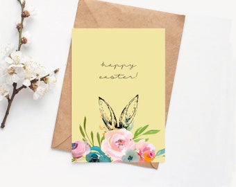 Lapin lièvre Peinture Cartes pour notes, Cartes de remerciement, Cartes de Pâques, Animaux de la ferme, Frohe Ostern, E1