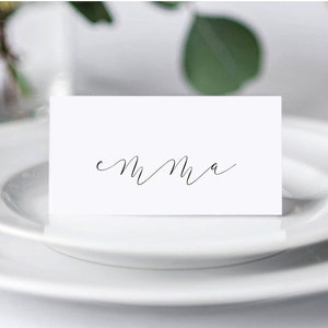 Place card Template Printable Wedding Place Cards Wedding Place Cards, simple elegant Editable template DIY Place cards Instant Download, EL image 4
