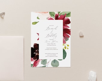 Brunch and Bubbly Bridal Shower Invitation, Bridal Shower Invite, Wedding Shower, Wedding Printable DIY PDF Instant Download