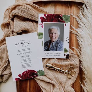 Funeral Invitation Instant Download, Funeral Announcement Template, Celebration of Life Invitations, Printable Memorial Service
