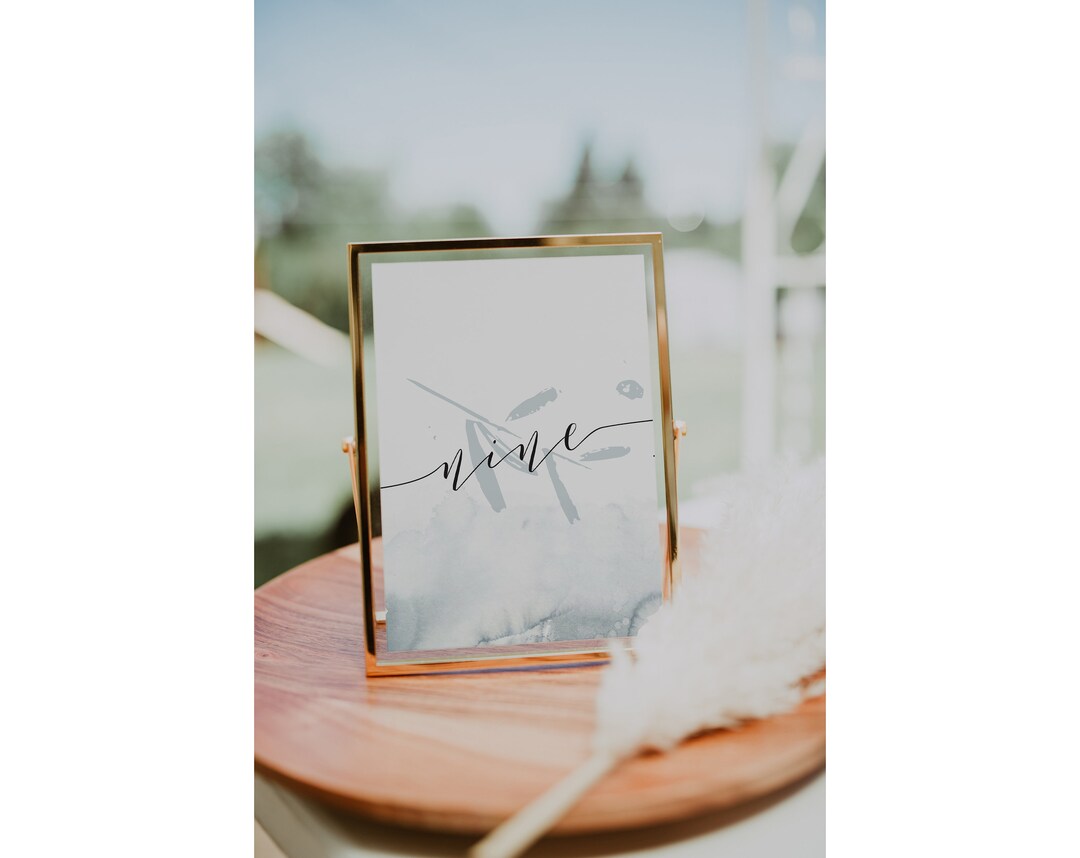 Table Number Signs Printable 4x6 Wedding Table Marker Banquet - Etsy