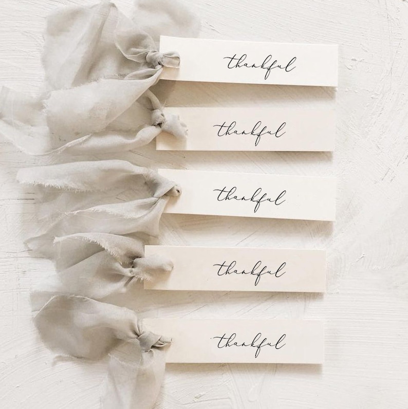 Thankful Tag Thanksgiving Napkin Ring Printable Thanksgiving - Etsy