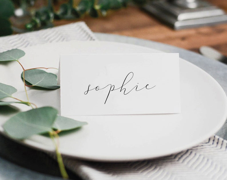 Place Card Template Printable Wedding Place Cards Wedding | Etsy UK