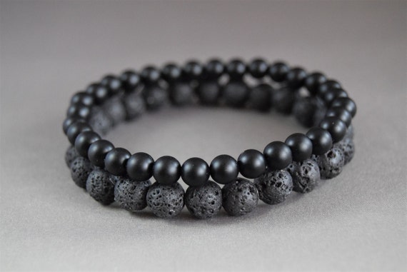 mens onyx bracelet