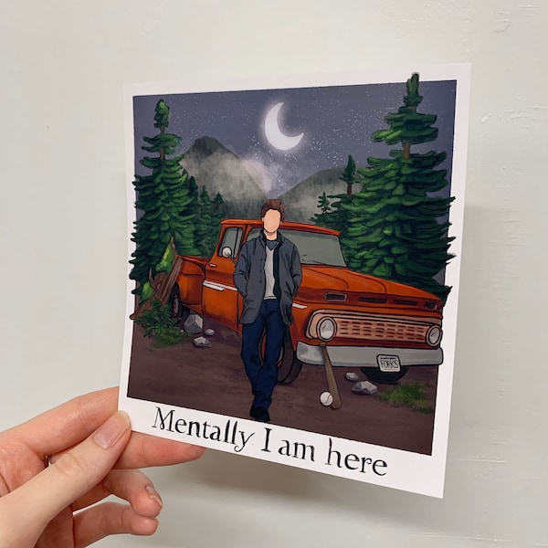 Twilight Edward Cullen Art Print Mentally I am Here