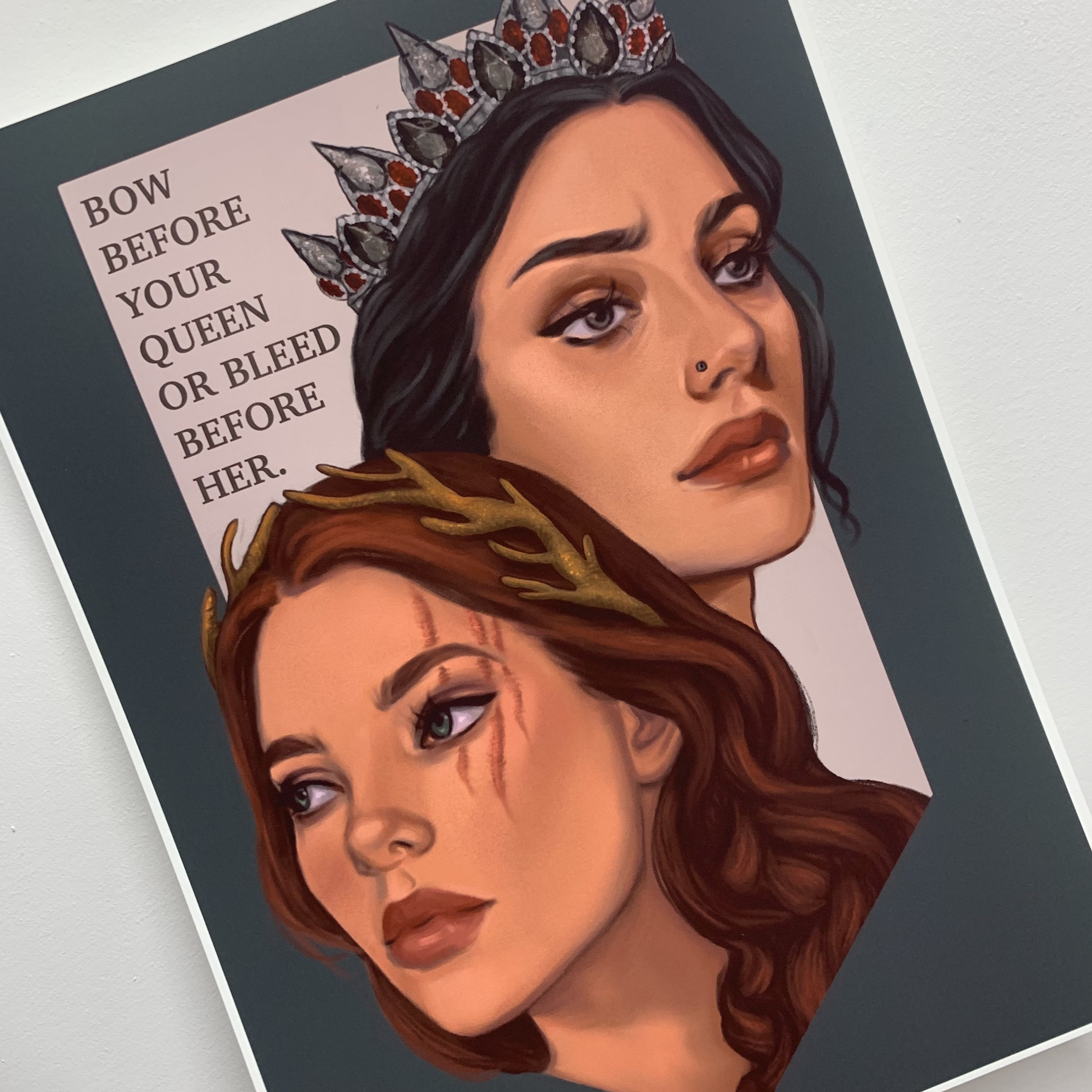 Two Queens Print From Blood and Ash Etsy