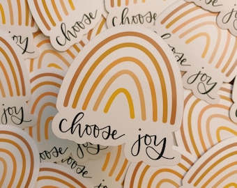 Rainbow Sticker, Choose Joy Sticker