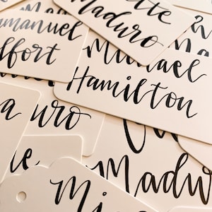 Etiquetas de regalo personalizadas, etiquetas de Favor personalizadas, tarjetas de lugar de boda