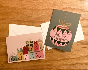 Merry Christmas Card, Presents Card