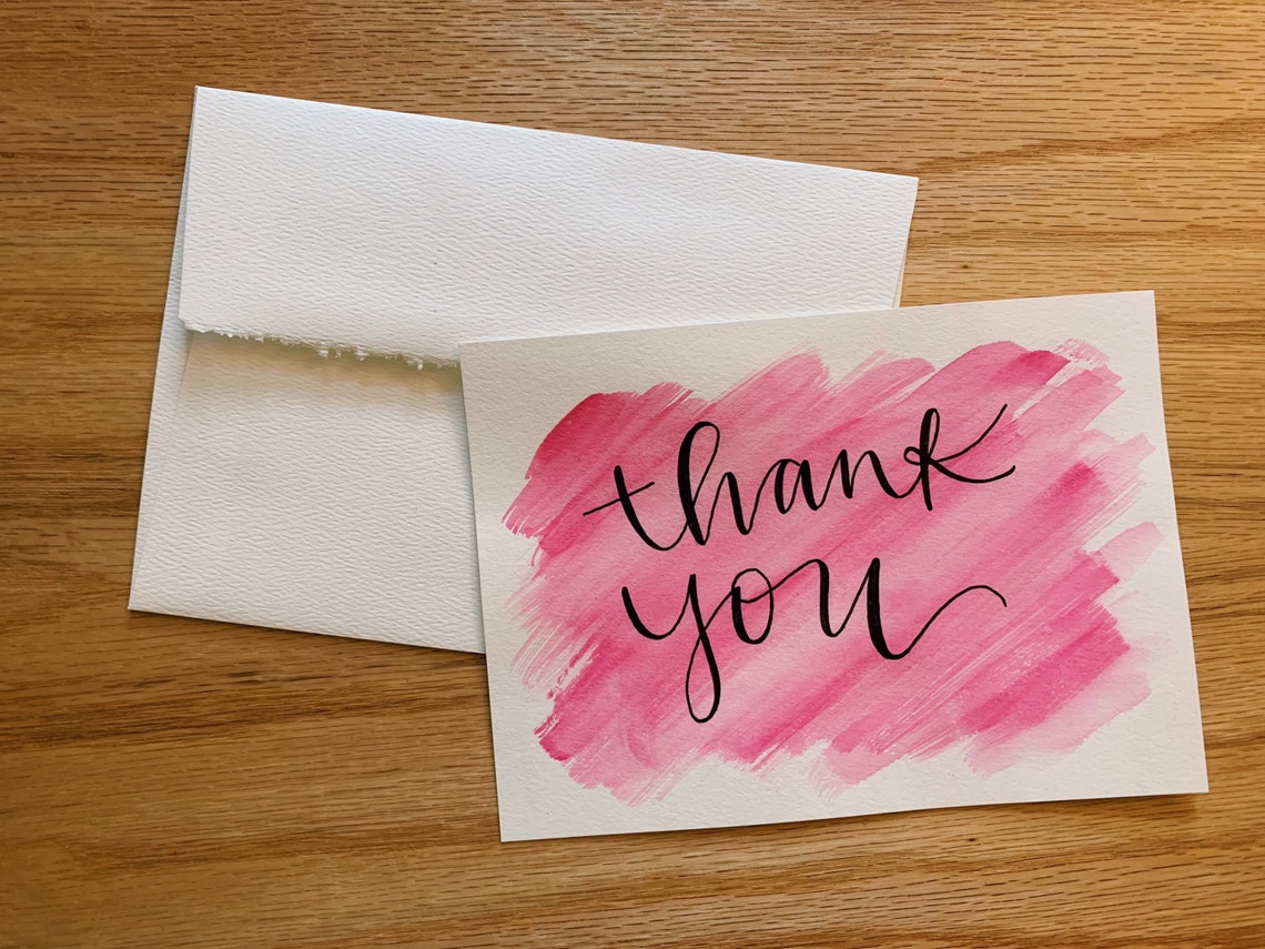 Thank You Card With Envelope - Etsy