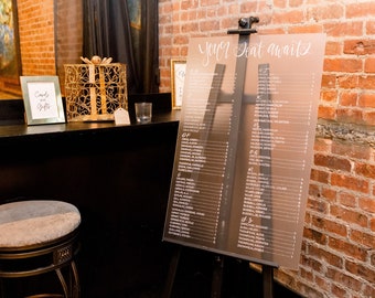 Custom Frosted Acrylic Seating Chart
