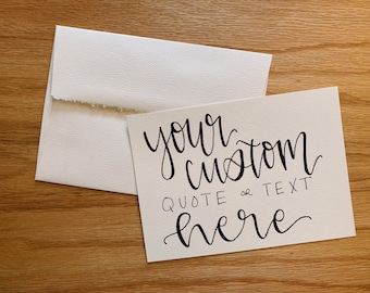 Custom Watercolor Card with Envelope