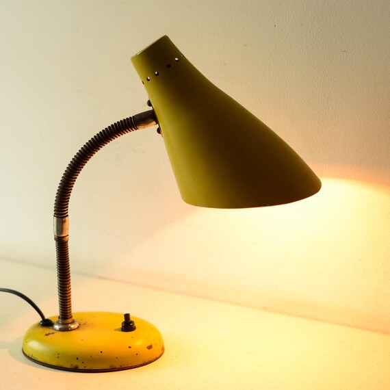 yellow desk lamp
