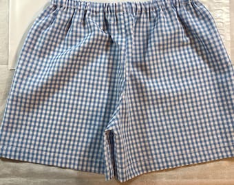 Gingham Shorts for little ones, cool and comfy, multiple colors & SOLID fabrics and sizes to choose from , school shorts, made to order !!