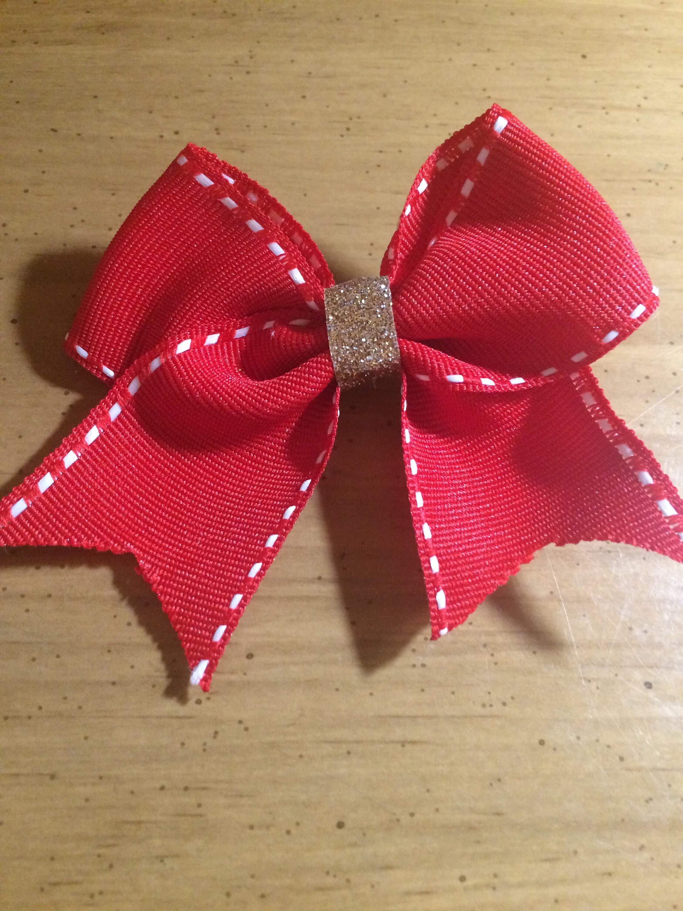Red Christmas Bows Set of Two Pigtail Bows for Little Girls Etsy UK