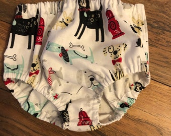Baby diaper cover//dogs n fire hydrants//size 3-6M// ready to ship// Free shipping