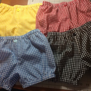 Gingham & Seersucker Bubble Shorts for baby,toddlers, n kids. Multiple colors and sizes to choose from. Bloomer style, Made to Order item!!!