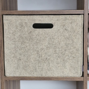 Felt basket for wardrobe made from wool felt Custom-made felt box Felt box Custom storage box