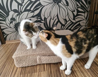 Pluszowe legowisko dla kota Teddy | Miękkie legowisko dla psa | Zmywalne legowisko dla zwierząt | Wykonane na zamówienie | 3 kolory | Ręcznie robione