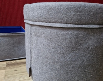 Round Storage basket made from high quality wool felt.