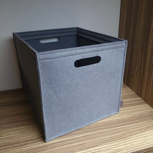 Felt basket for wardrobe made from wool felt Custom-made felt box Felt box Custom storage box