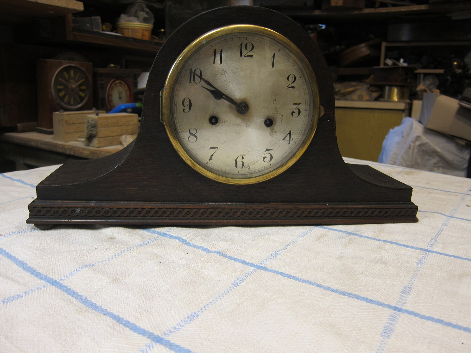 Vintage Mantle Clock Englend British Clock Enfield 7 Day Etsy